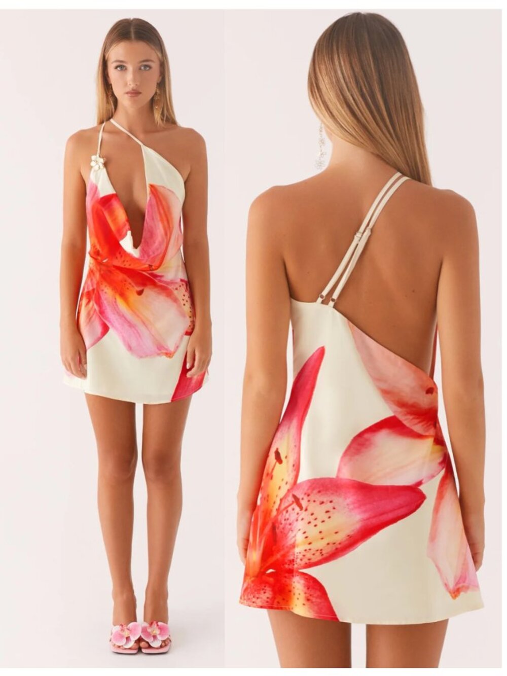 PEPPERMAYO Aiva draped dress NWT sz 14 floral print